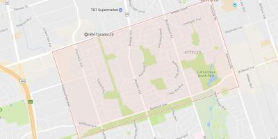 Harta Steeles vecinătate Toronto