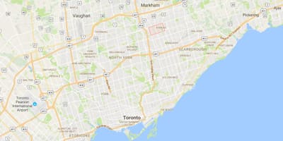 Harta Steeles district Toronto