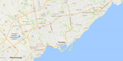 Harta Sunnylea district Toronto