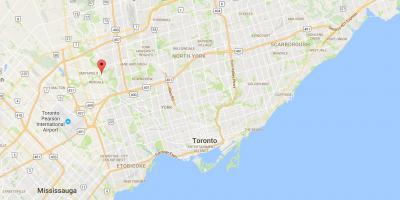 Harta Thistletown district Toronto