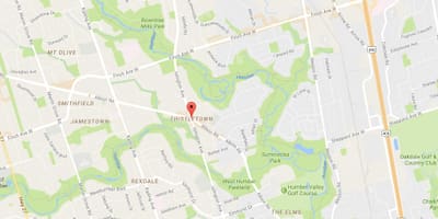 Harta Thistletownneighbourhood vecinătate Toronto
