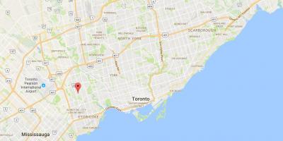 Harta Thorncrest Satul districtul Toronto