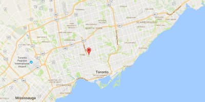 Harta Tichester district Toronto