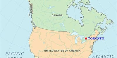 Harta de la Toronto, din statele unite ale americii
