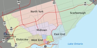 Hartă a Orașului Toronto