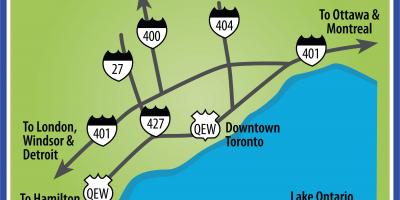 Harta Toronto direcții de conducere