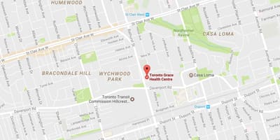 Harta Toronto Grace Centrul de Sănătate