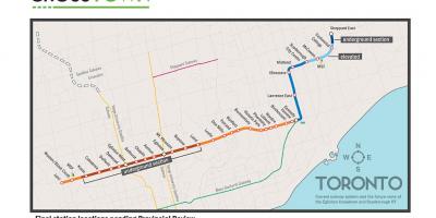 Harta Toronto linia de metrou 5 Eglinton
