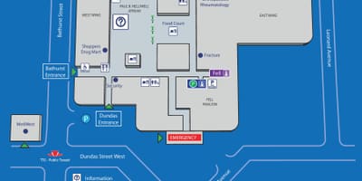 Harta Toronto Western Spital