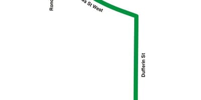 Harta TTC 193 Expoziție de Rachete de autobuz de ruta Toronto