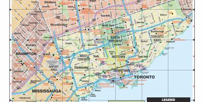 Harta obiectivelor Turistice din Toronto