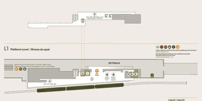 Harta de Union station nivel de platformă