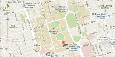 Harta de la universitatea din Toronto St George