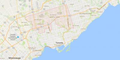 Harta de Centru Toronto Toronto district