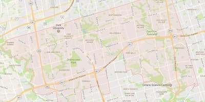Harta de Centru Toronto vecinătate Toronto