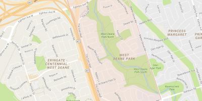 Harta de Vest Deane Parc de cartier Toronto