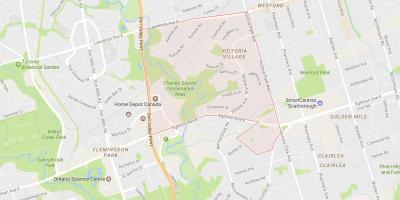 Hartă a Satului Victoria de vecinătate Toronto