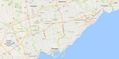 Harta West Hill district Toronto