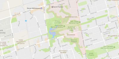 Harta de Westminster–Branson vecinătate Toronto