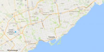 Harta de Westminster–Branson district Toronto