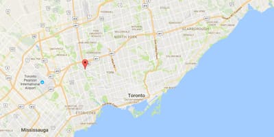 Harta Weston district Toronto