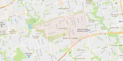 Harta Willowdale vecinătate Toronto