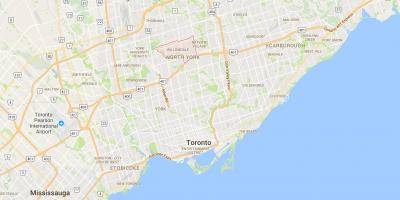 Harta Willowdale district Toronto