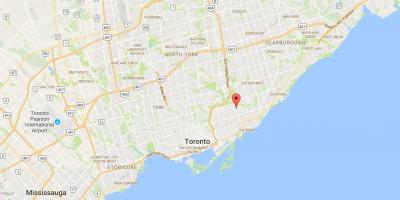 Harta Woodbine Heightsdistrict Toronto