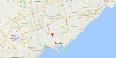 Harta Wychwood Park district Toronto