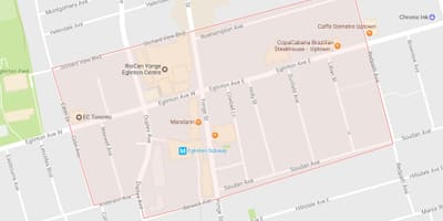 Harta Yonge și Eglinton de vecinătate Toronto