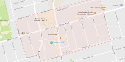 Harta Yonge și Eglinton de vecinătate Toronto