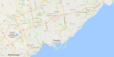 Harta York Mills district Toronto