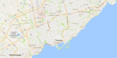 Harta York University Heights district Toronto